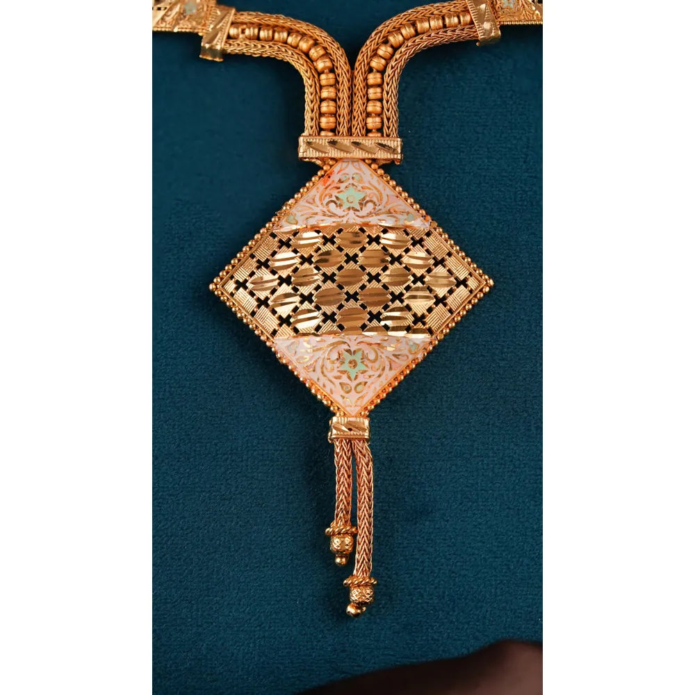 Product image of Geometric Designer Gold Necklace For Women Ethnic Wear Jewelry – image 3