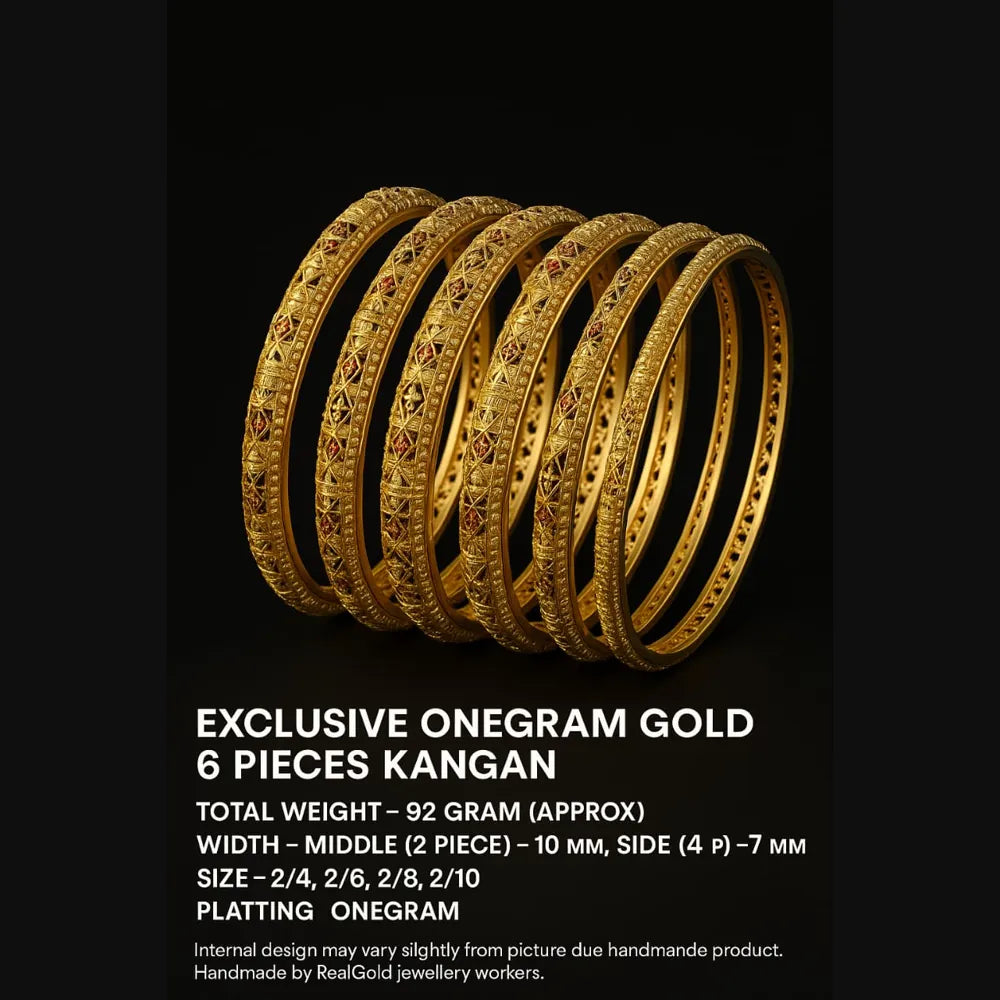 Product image of Products Exclusive Onegram Gold 6 Piece Kangan Set – image 9