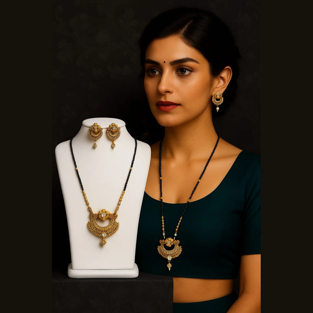 Product image of Premium Jadau Gold Plated Mangalsutra Set – image 10