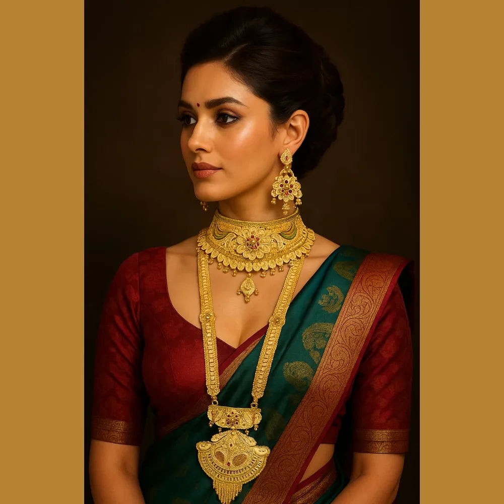 Product image of Royal Bridal Onegram Gold Combo Jewellery Set – image 10