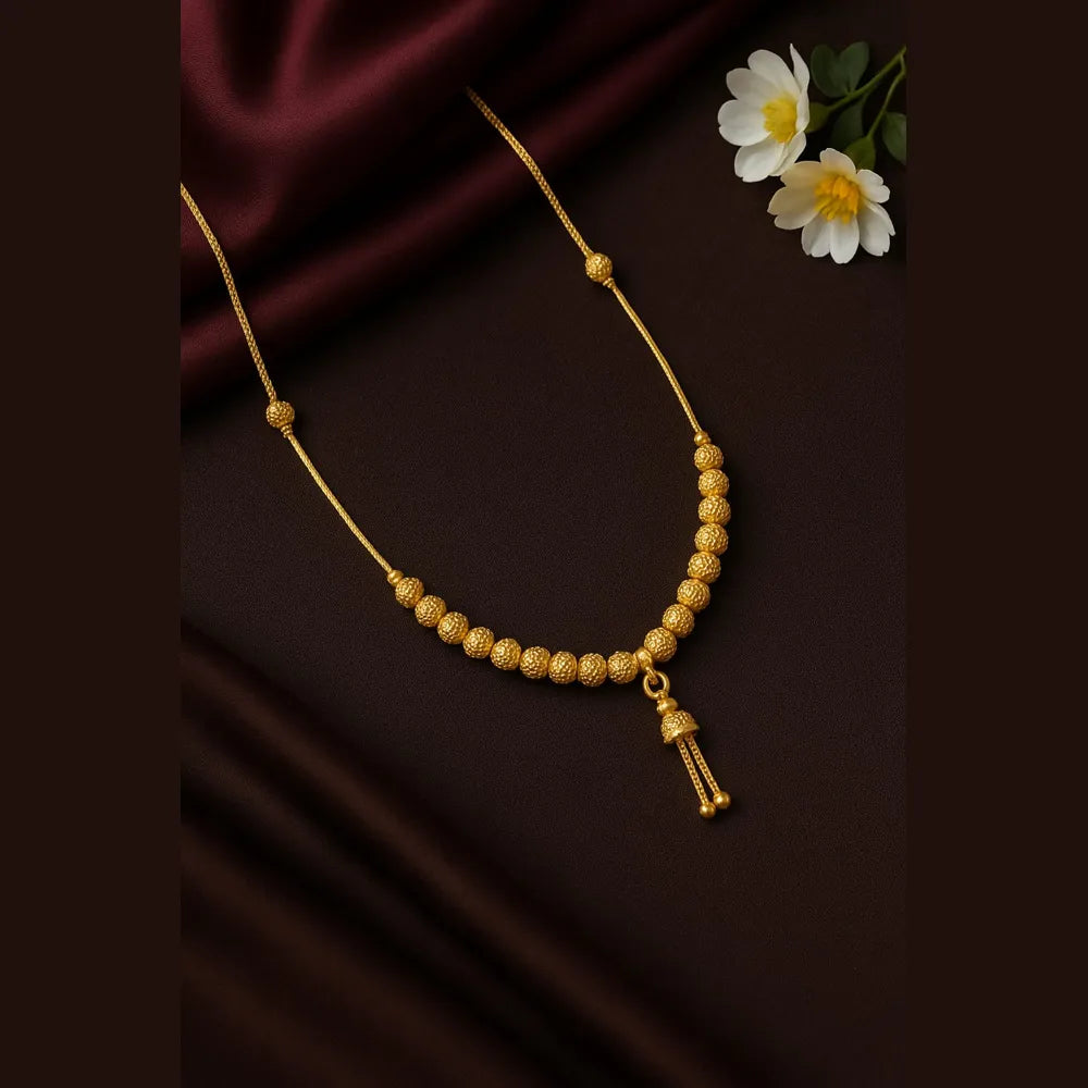 ZHome Exclusive Gold-Plated Beaded Handmade Traditional Necklace