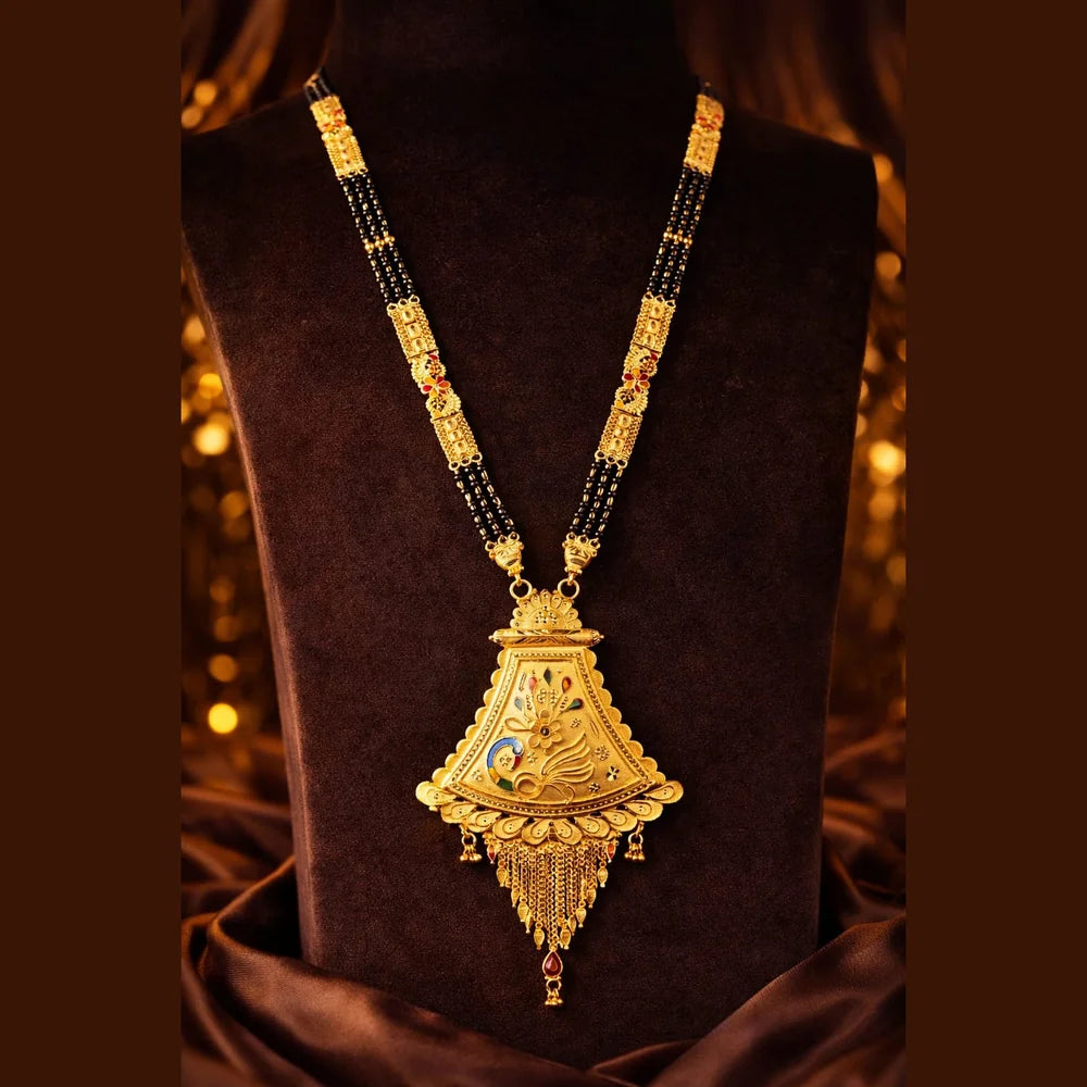 ZHome Royal Peacock Combo Work Premium Gold-Plated Jewellery Set