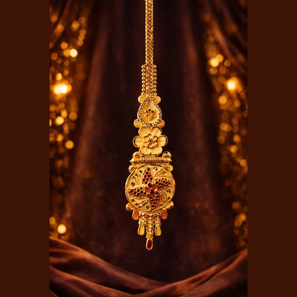 ZHome Royal Peacock Combo Work Premium Gold-Plated Jewellery Set