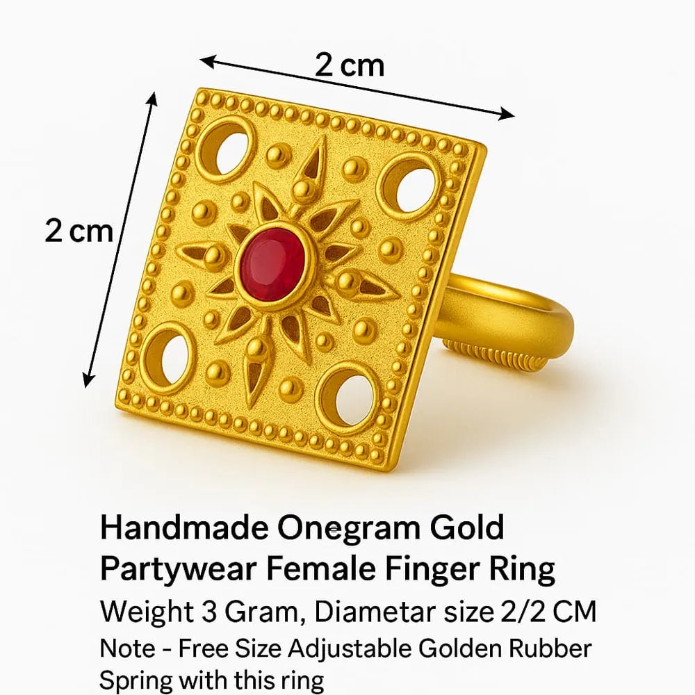 Product image of 1 Gram Gold Plated Round Ring Real Gold Looking – image 6