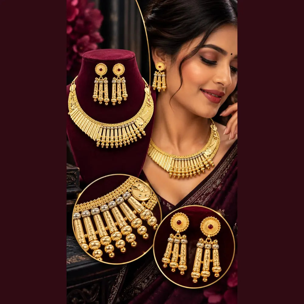 24 Carat Gold-Plated Real Stunning Necklace – Timeless Elegance Redefined