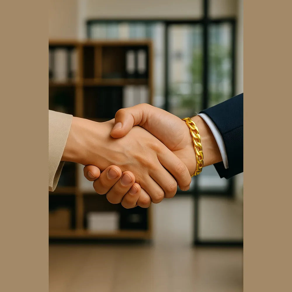 Product image of Mens Gold Plated Handmade Bracelet 8 9 Inch – image 5