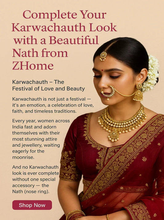 Complete Your Karwachauth Look with a Beautiful Nath from ZHome