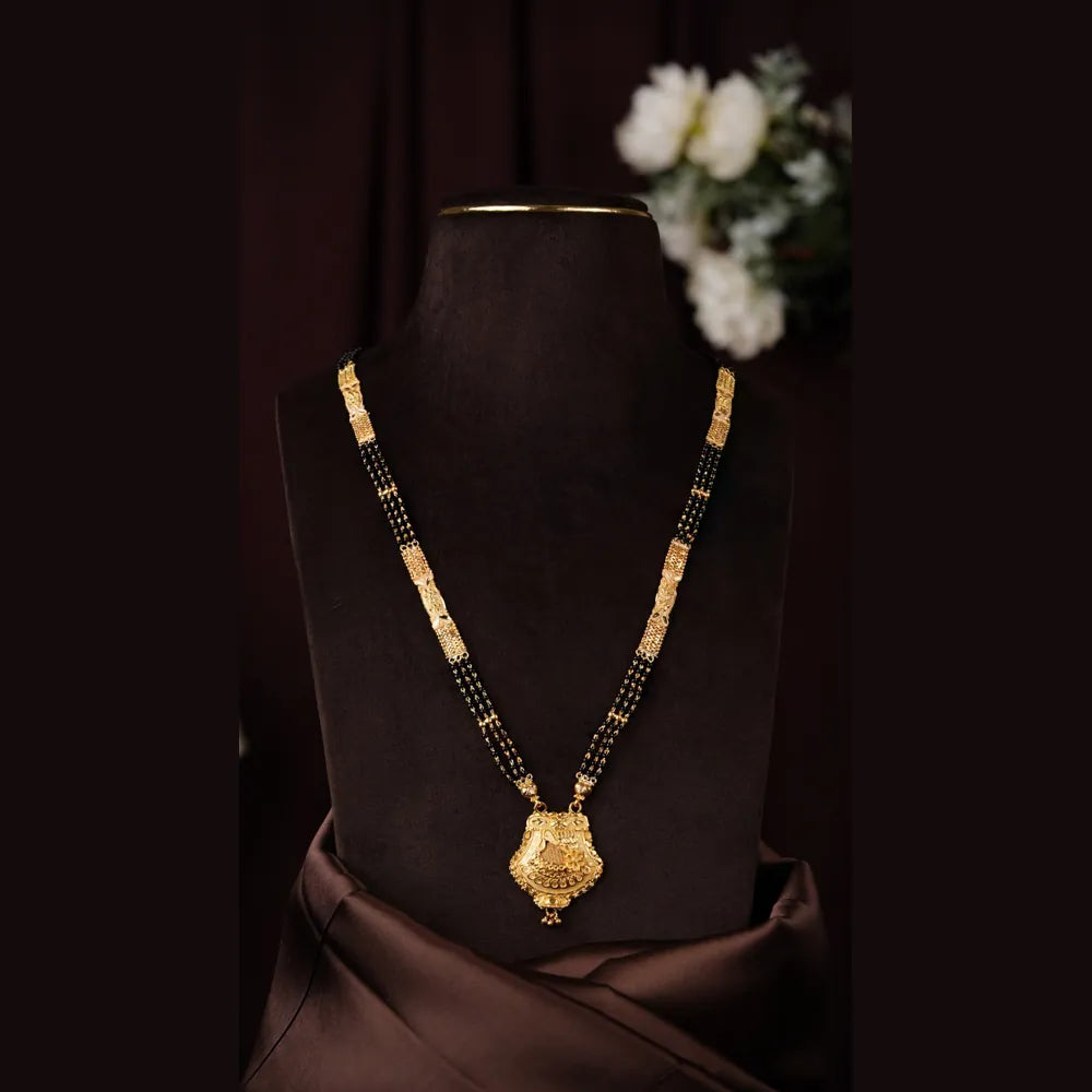 Product image of Antique Gold Plated Temple Jewellery Set For Brides Traditional South Indian Look – image 6