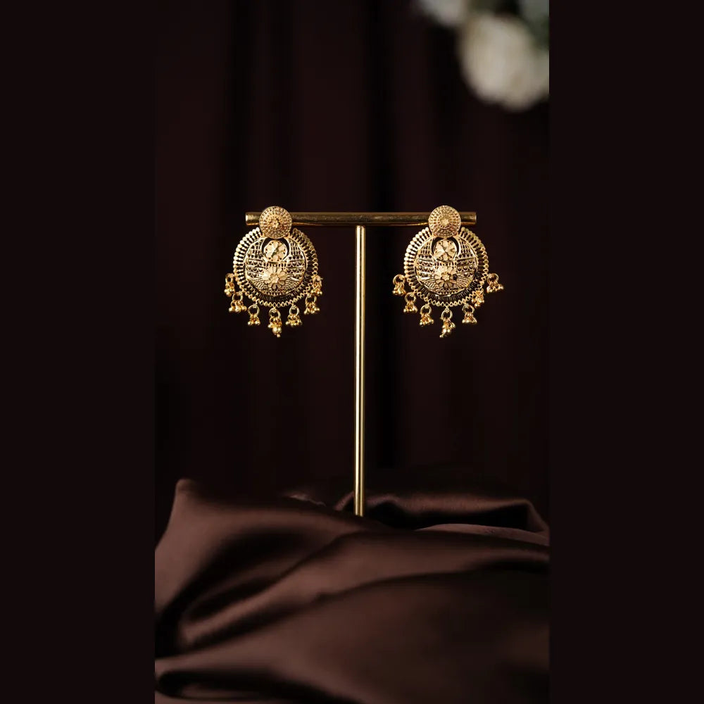 Antique Gold-Plated Temple Jewellery Set for Brides – Traditional South Indian Look