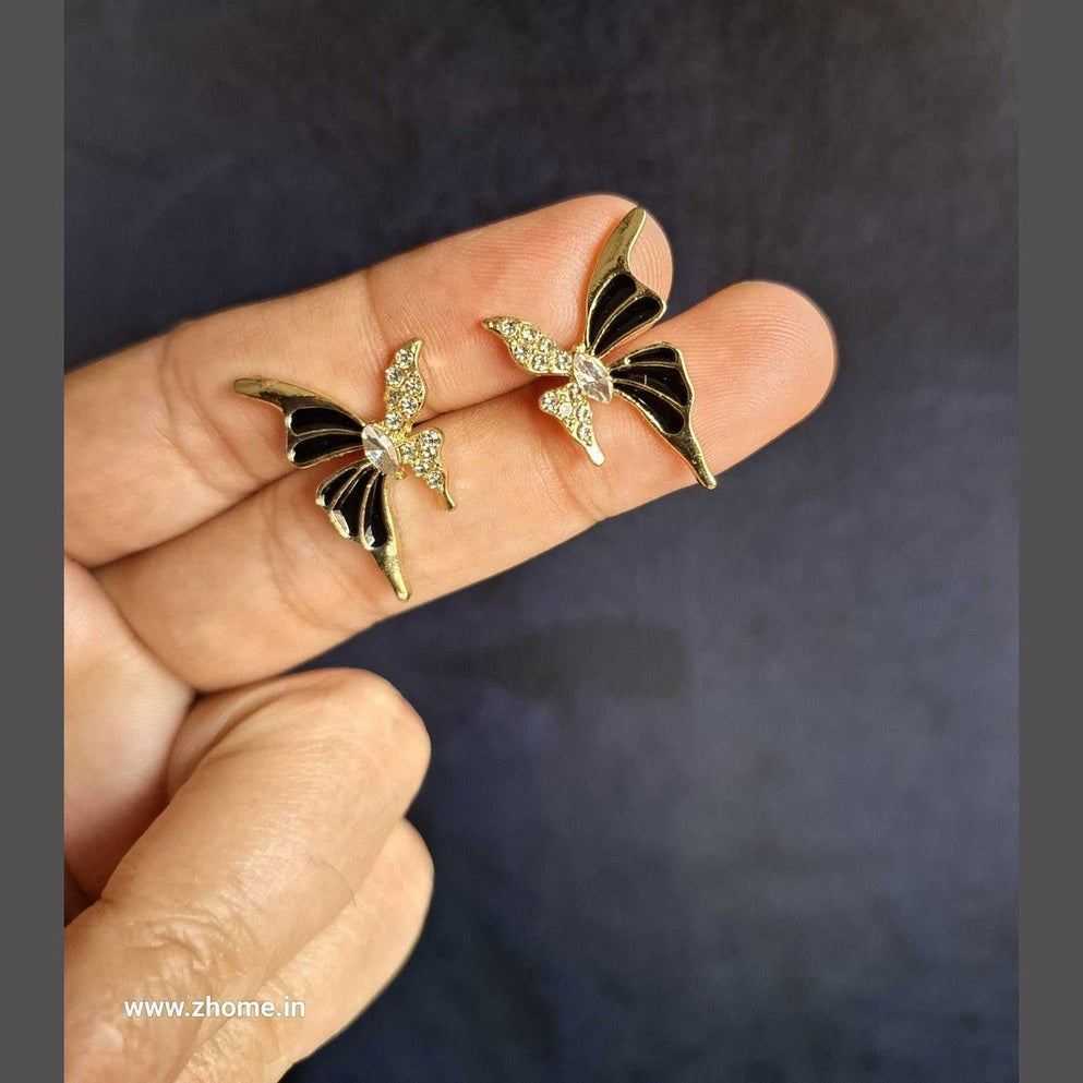 Butterfly Design Big Stainless Steel Earrings – Trendy, Stylish, and Anti-Tarnish Jewelry by ZHome
