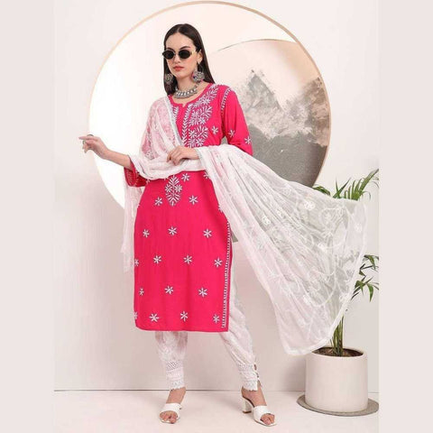 Buy Lucknowi Chikan Kurti Online - Stylish & Elegant Ethnic Wear for Women