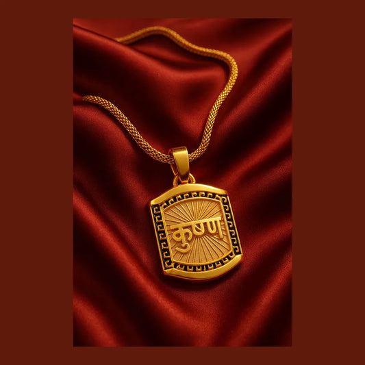 Krishna Ji Locket for Men & Women | Premium Gold-Plated Pendant