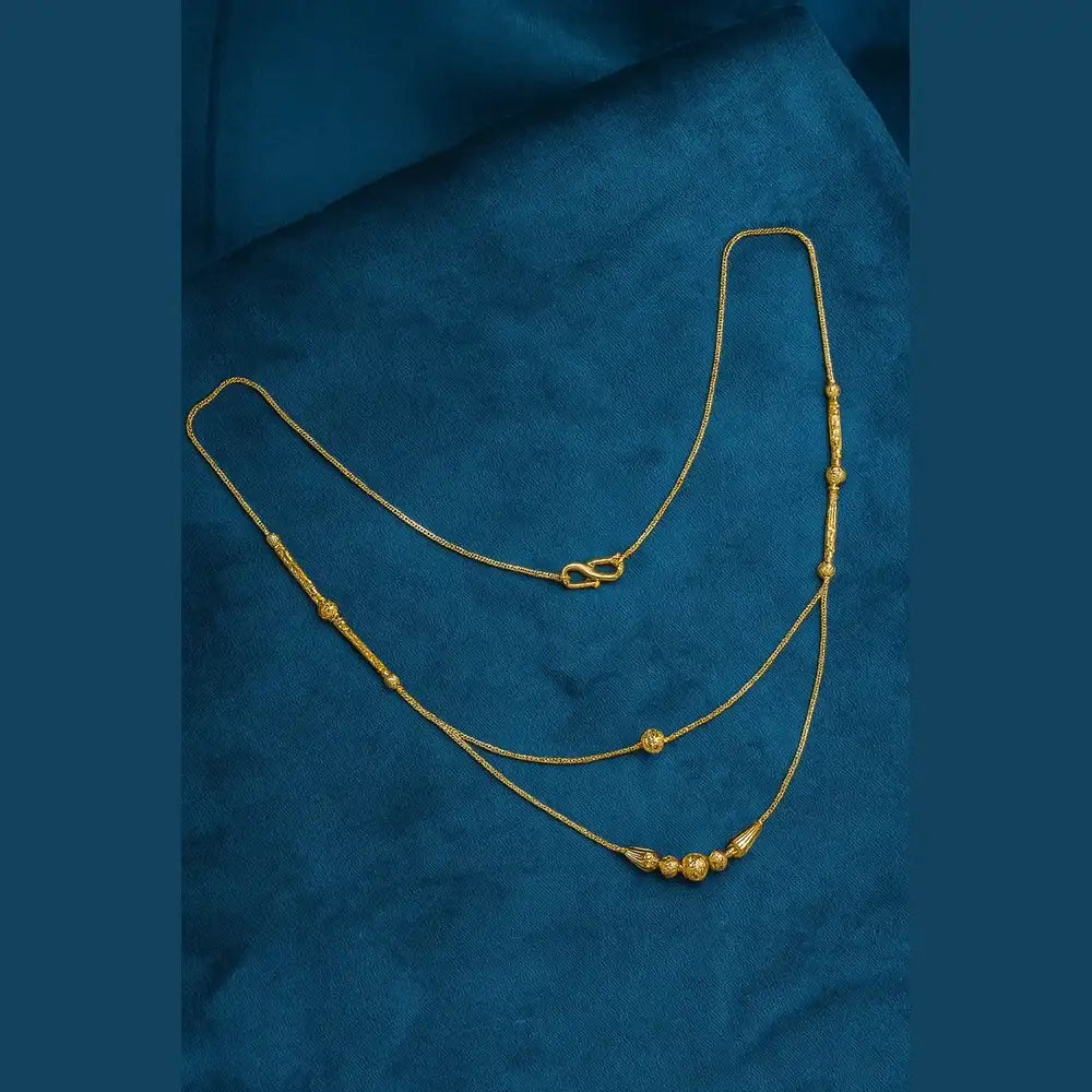 Handmade Dual-Layer Gold Plated Chain – Daily Wear Lightweight Mangalsutra Look