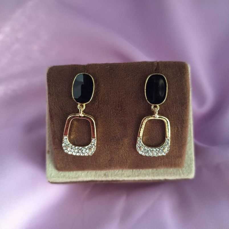 Elegant Black American Diamond Earrings: Timeless Sparkle for Every Occasion