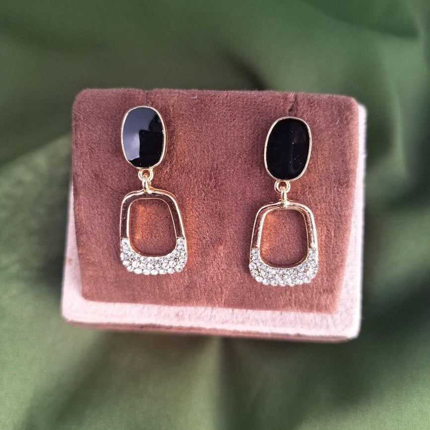 Elegant Black American Diamond Earrings: Timeless Sparkle for Every Occasion