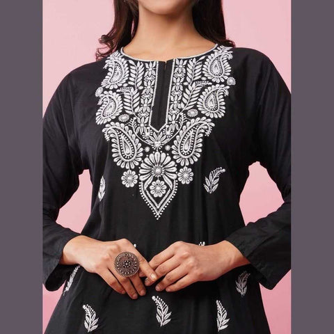 Elegant Chikan Wear Palazzo Set: Timeless Comfort & Style