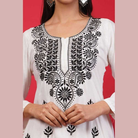 Elegant Chikan Wear Palazzo Set: Timeless Comfort & Style