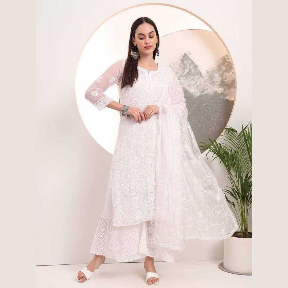 Elegant Sharara Garara Set with Dupatta, Inner, and Stylish Kurti – Perfect for Every Occasion