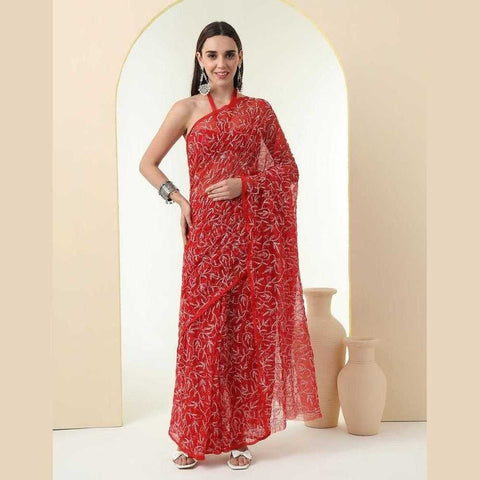 Exquisite Lucknawi Handcrafted Chikan Work Saree: Timeless Elegance in Every Detail