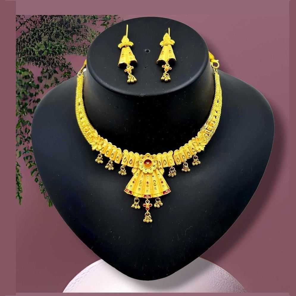 Radiant Gold-Plated Long Necklace – Timeless Elegance with Lasting Shine