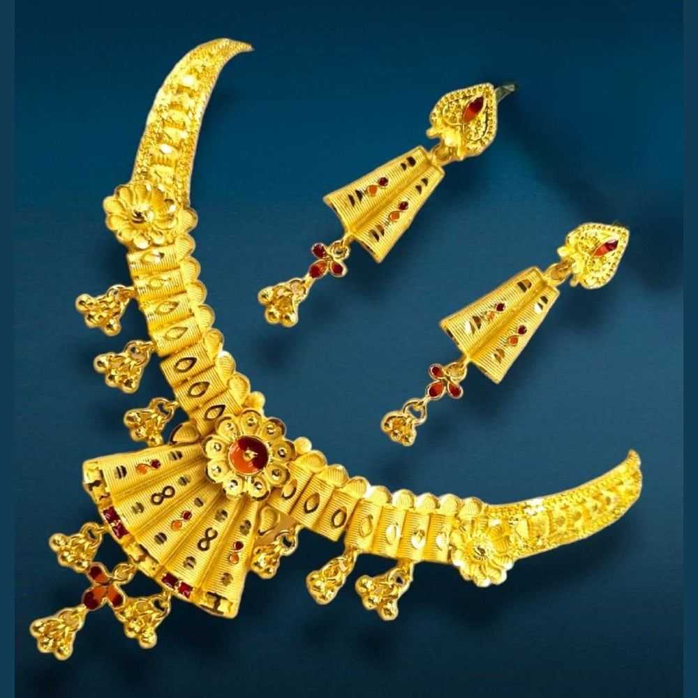 Radiant Gold-Plated Long Necklace – Timeless Elegance with Lasting Shine