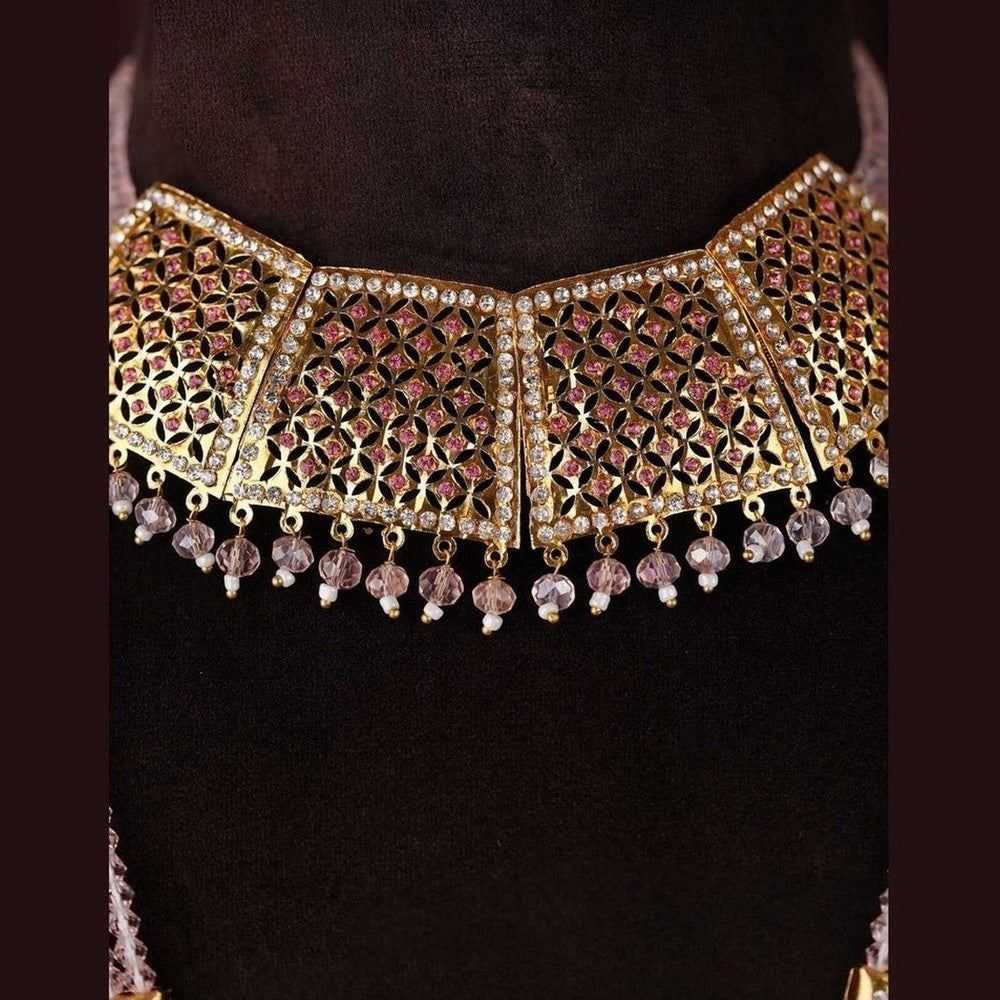 Royal Bridal Kundan Choker & Long Necklace Set with Earrings – Premium Gold Polish