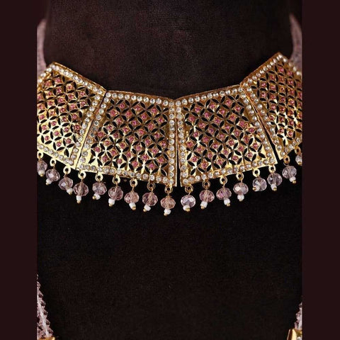Royal Bridal Kundan Choker & Long Necklace Set with Earrings – Premium Gold Polish
