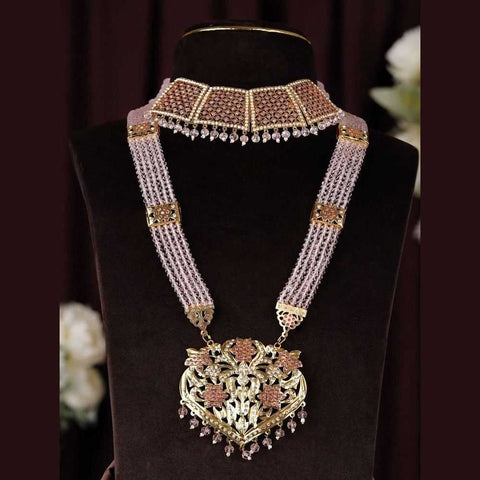Royal Bridal Kundan Choker & Long Necklace Set with Earrings – Premium Gold Polish