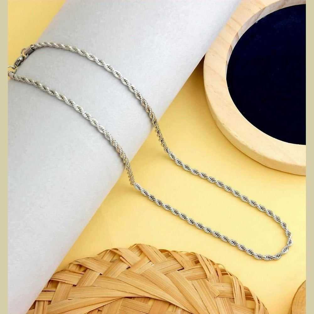 Stylish Unisex Silver-Plated Chain – Timeless Elegance for Every Occasion – Anti Tarnish