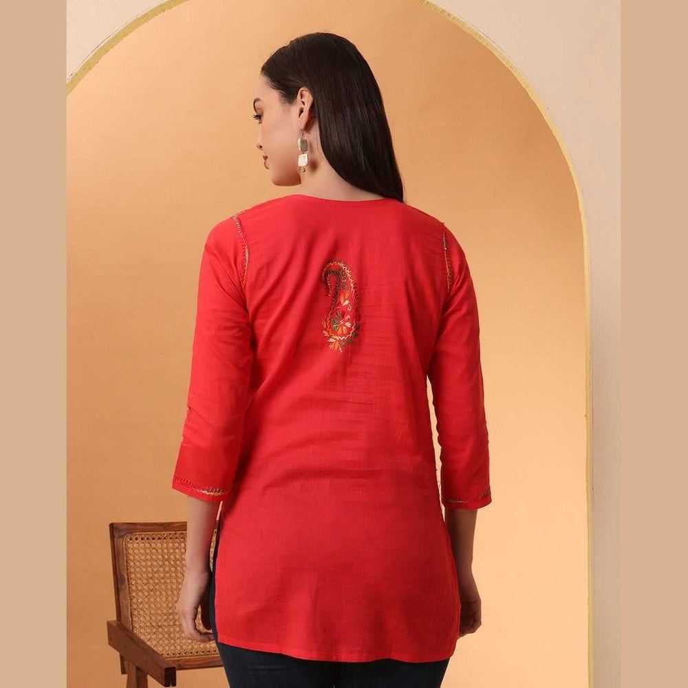 Trendy Short Chikan Kurti Set – Handcrafted Elegance for Every Occasion!