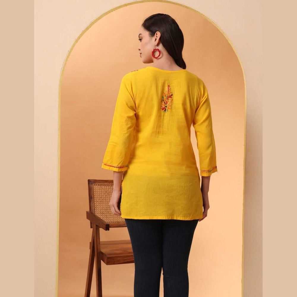 Trendy Short Chikan Kurti Set – Handcrafted Elegance for Every Occasion!