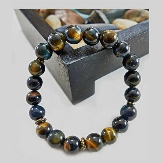 Unisex Tiger Eye Bracelet – Strength, Confidence, and Timeless Style – Anti Tarnish