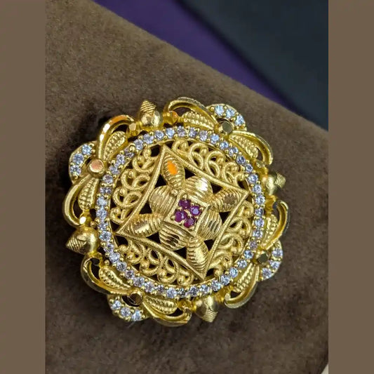 Product image of 1 Gram Gold Plated Round Ring – image 1