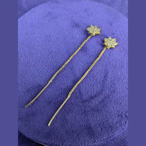 Celestial Star Drop Earrings – Gold Plated