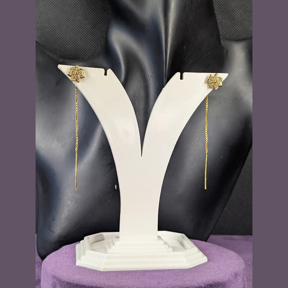 Celestial Star Drop Earrings – Gold Plated