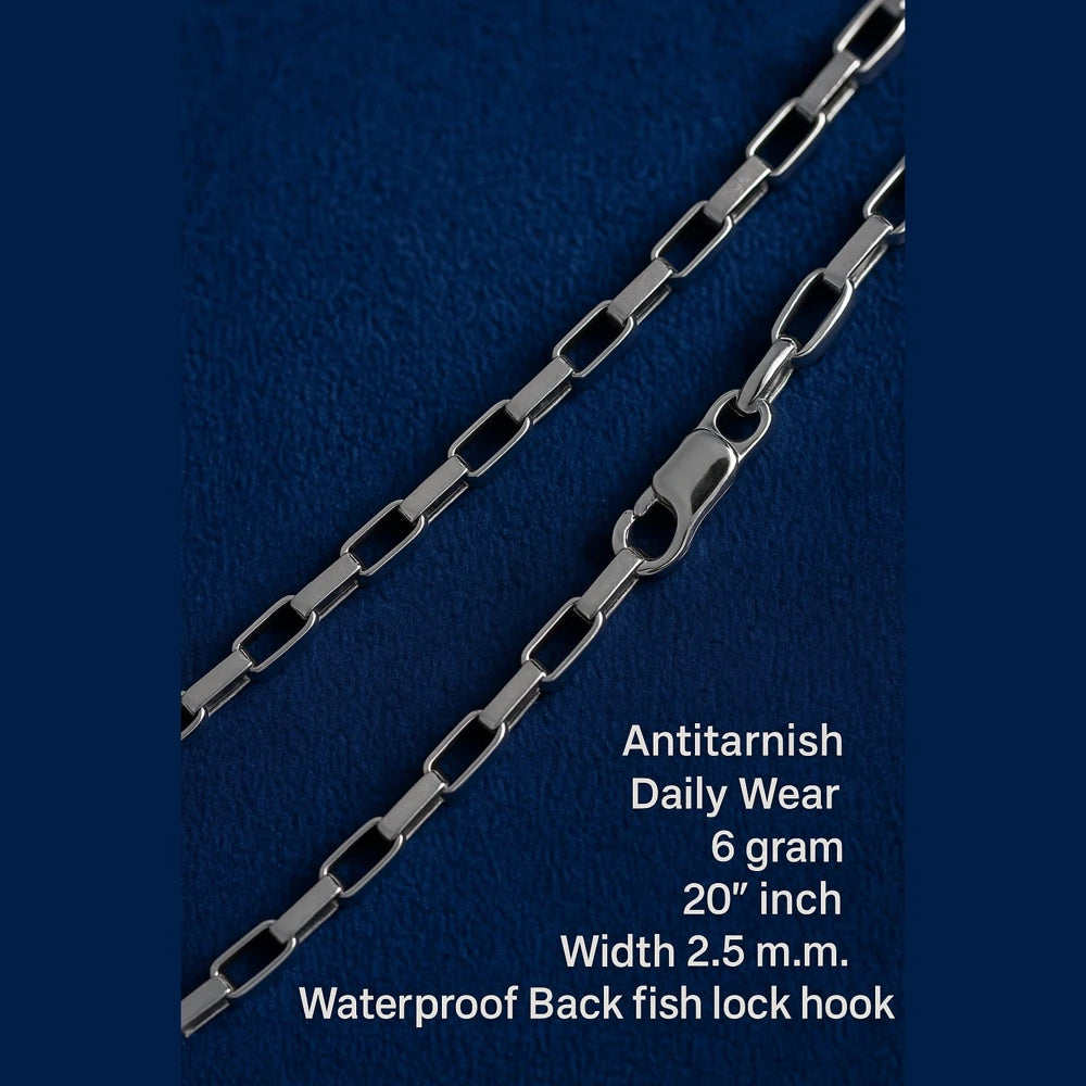 Product image of Premium Silver Plated Cuban Chain For Men Stylish Durable Daily Wear Necklace – image 5