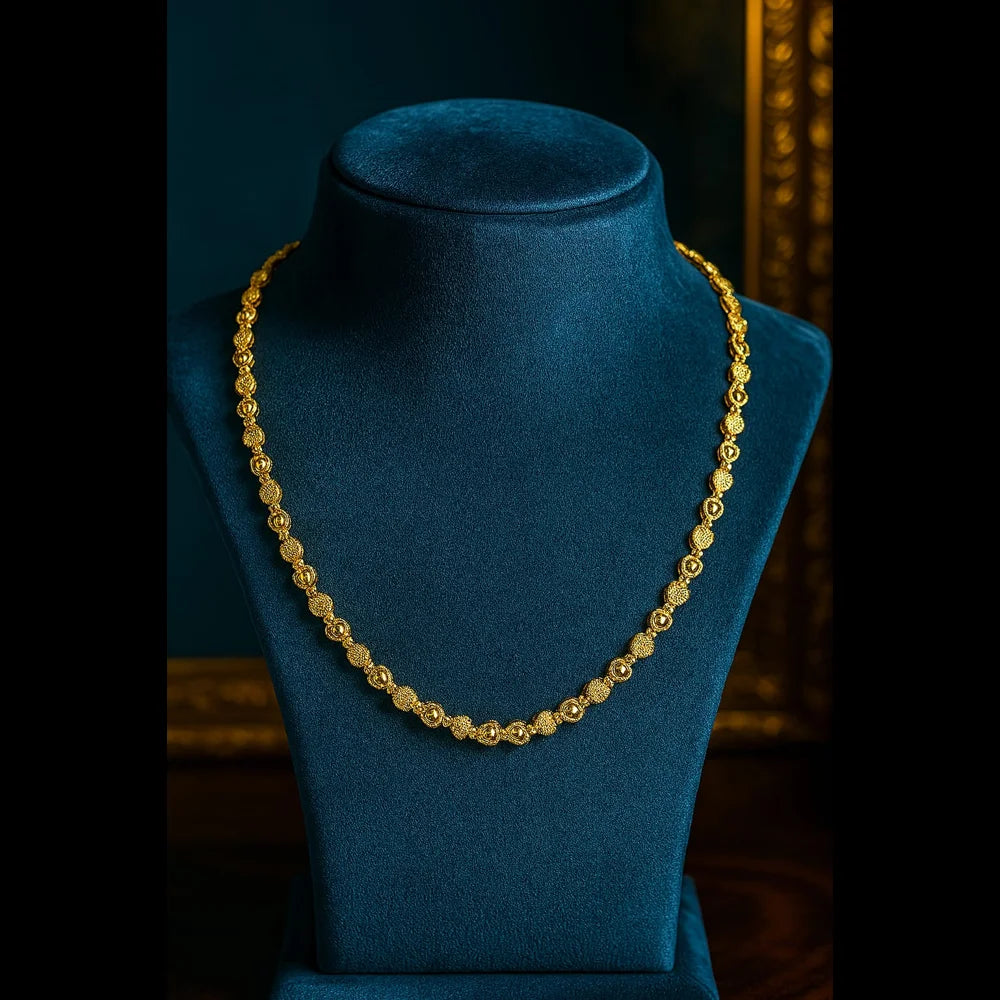 Product image of Heart Link Unisex Gold Plated Chain – 22" | 20g | 6mm – image 1