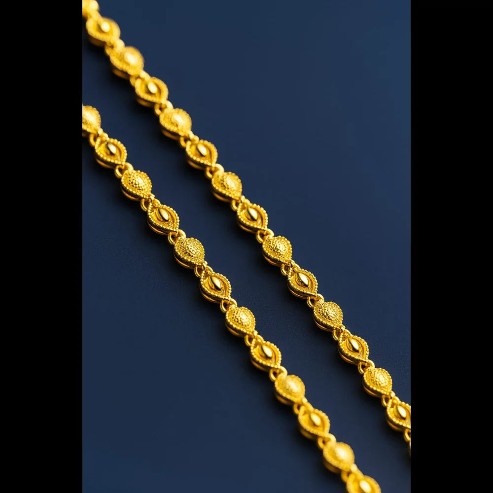 Heart Link Unisex Gold Plated Chain – 22" | 20g | 6mm