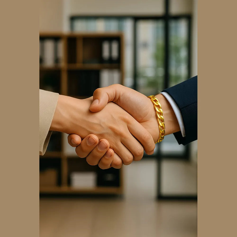 Product image of Men S Bold Gold Plated Curb Chain Bracelet 21G 8Mm Width – image 6