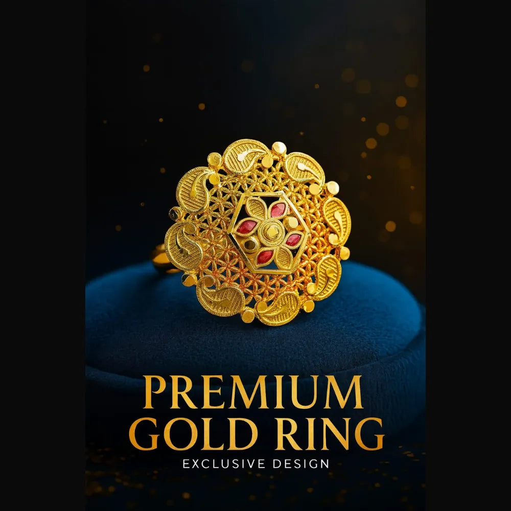 Premium Real Gold Finish Adjustable Ring – ZHome Exclusive