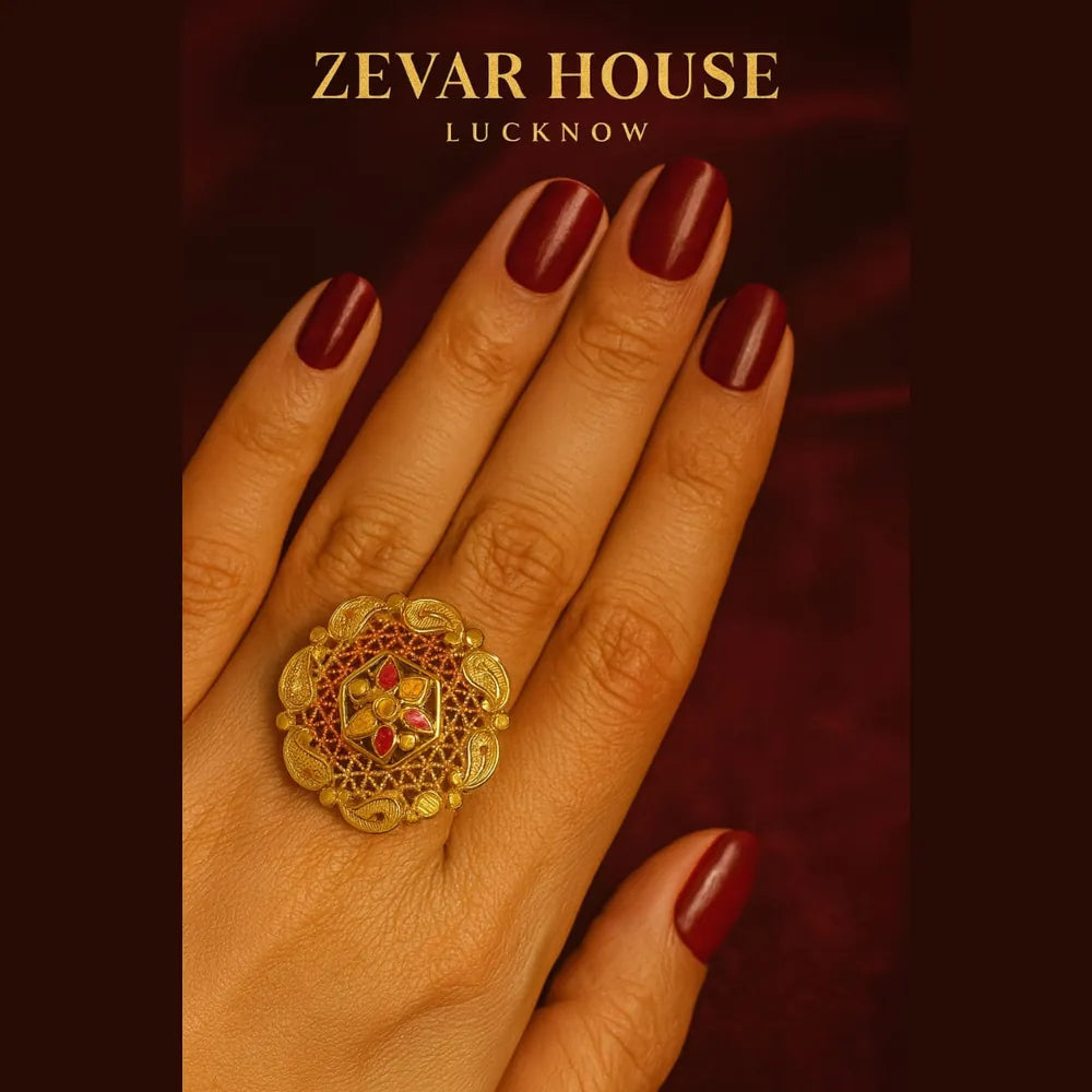 Product image of Premium Real Gold Finish Adjustable Ring Zhome Exclusive – image 2