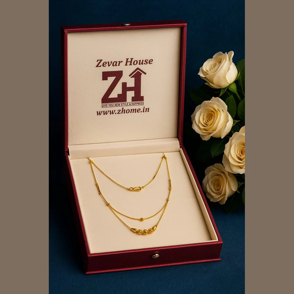 Product image of Handmade Dual Layer Gold Plated Chain Daily Wear Lightweight Mangalsutra Look – image 4