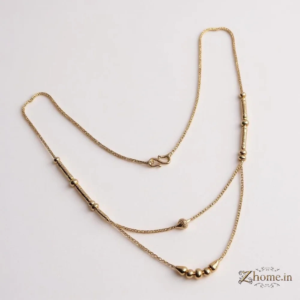Handmade Dual-Layer Gold Plated Chain – Daily Wear Lightweight Mangalsutra Look