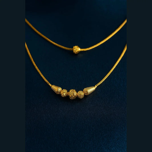Product image of Handmade Dual Layer Gold Plated Chain Daily Wear Lightweight Mangalsutra Look – image 5