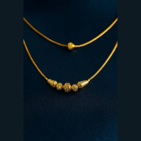 Handmade Dual-Layer Gold Plated Chain – Daily Wear Lightweight Mangalsutra Look