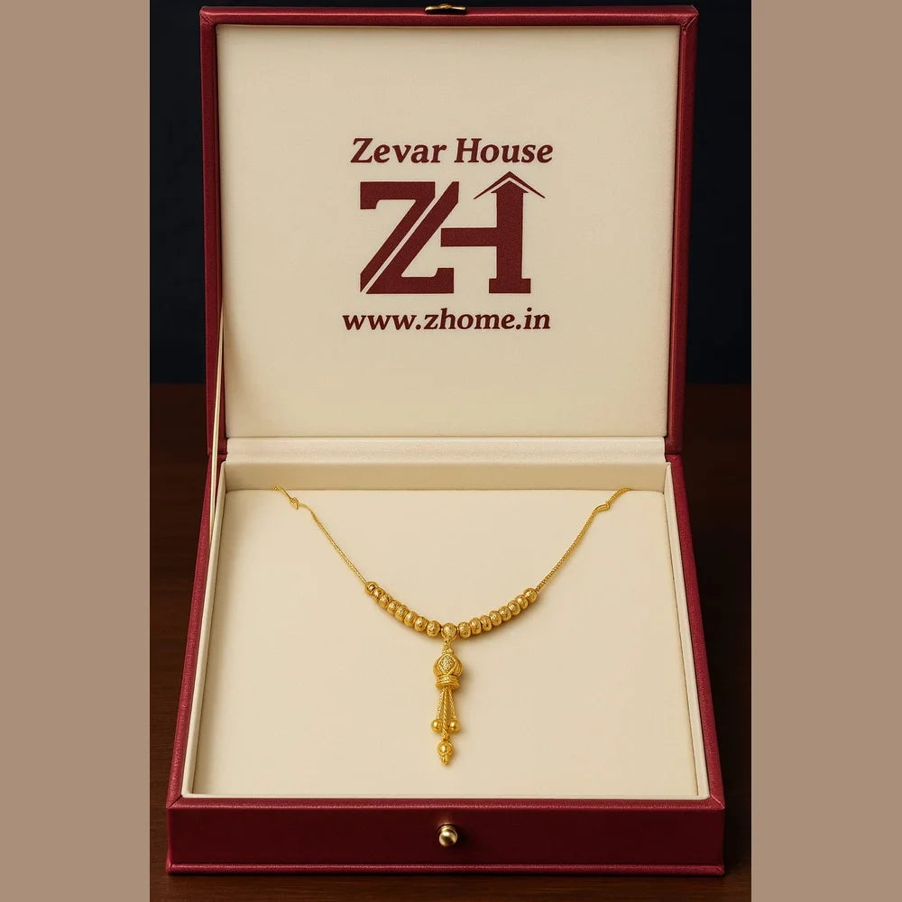 One Miligram Gold Plated Temple Pendant Necklace – Bridal Look, Daily Comfort