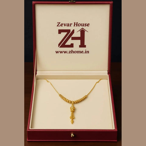 One Miligram Gold Plated Temple Pendant Necklace – Bridal Look, Daily Comfort