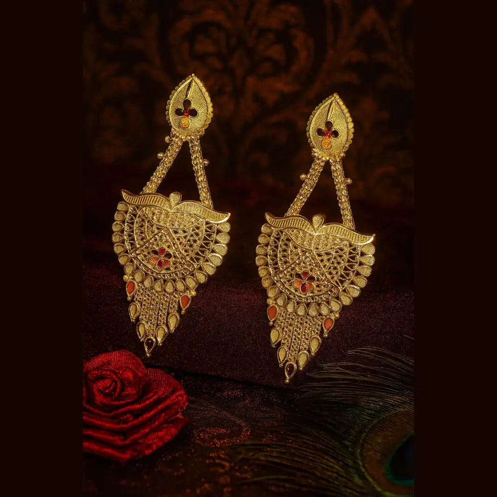 Product image of One Gram Gold Ranihaar Necklace Set With Earrings – image 5