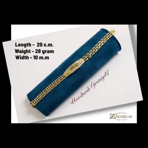 Jaguar Style Men's Bracelet – 1 Gram Gold Look, Bold & Classy