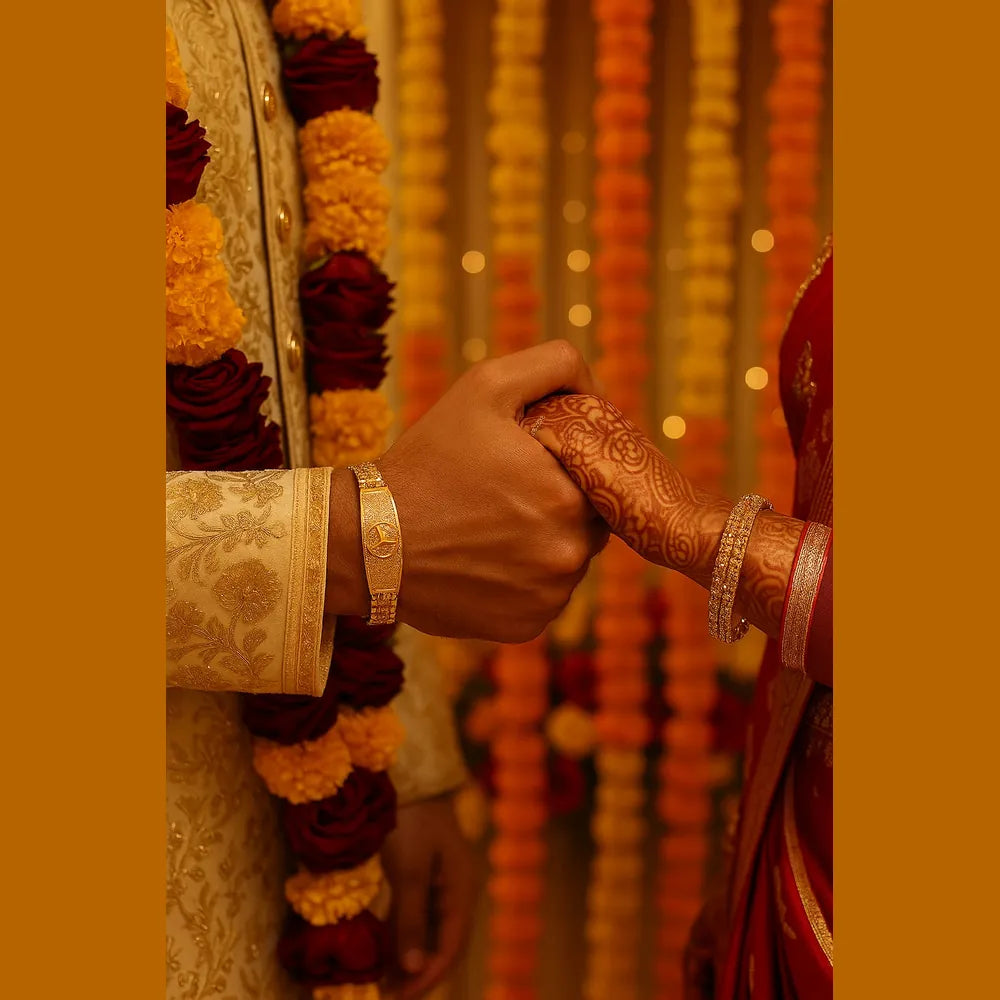 Product image of Mercedes Style Mens Gold Look Bracelet – image 5